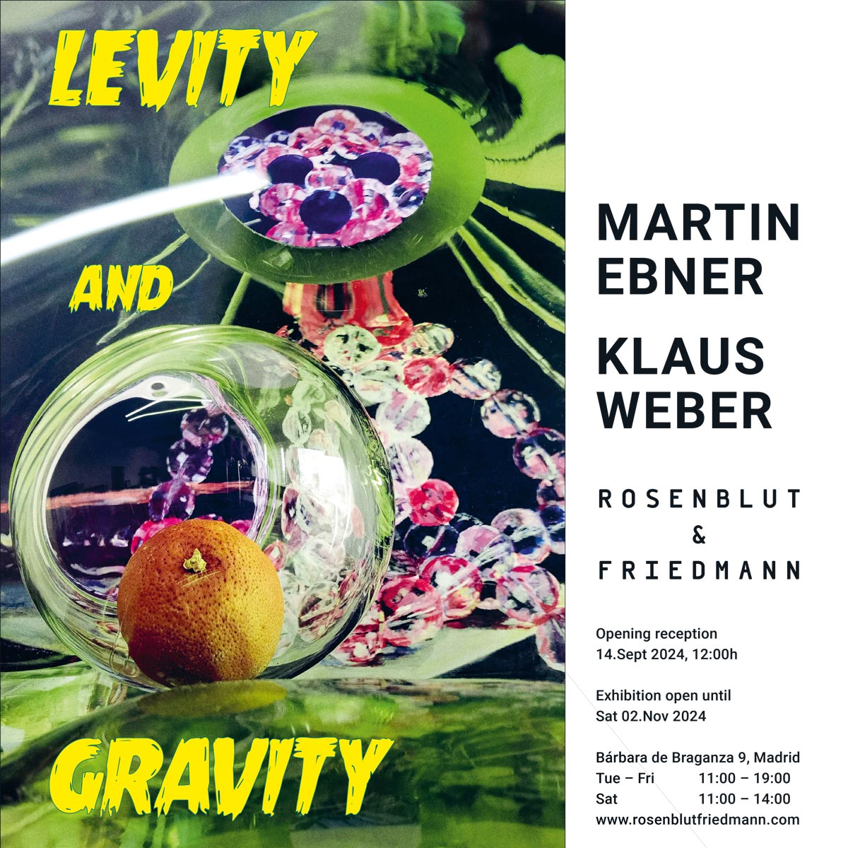 Martin Ebner, Klaus Weber: LEVITY and GRAVITY